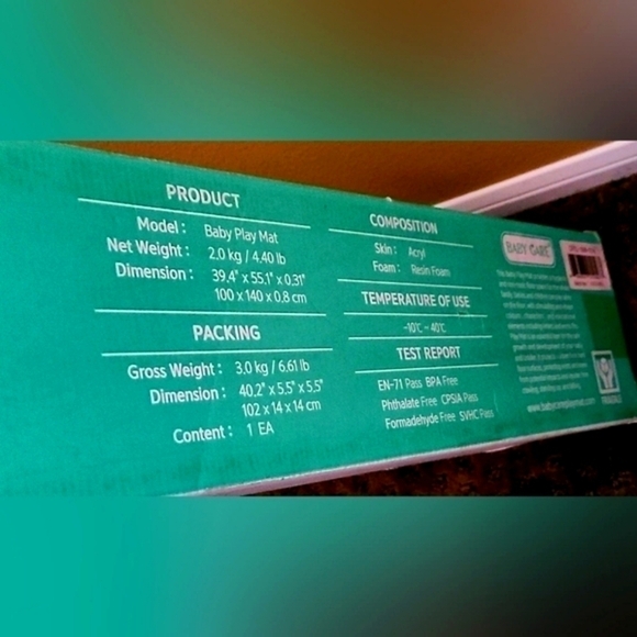 Large Baby Care Milestone Play Mat - Picture 8 of 9